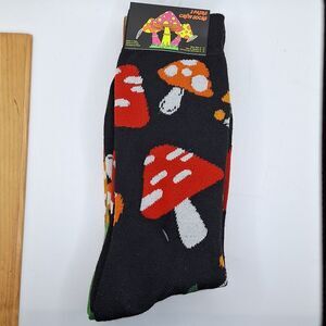 MUSHROOM crew socks 3pair bundle pack cottagecore accessories